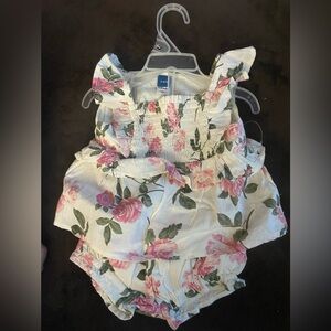 Smocked Top & Bloomer Shorts Set for Baby NWT 3-6 M